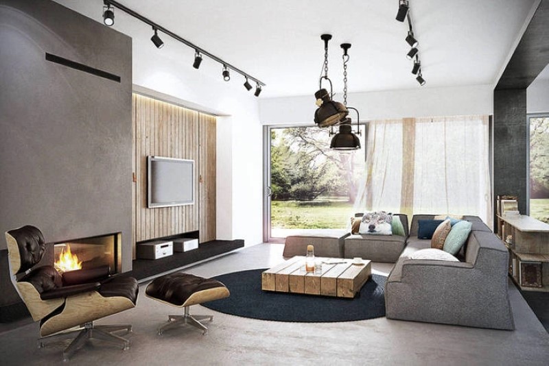 Люстра лофт в інтер’єрі