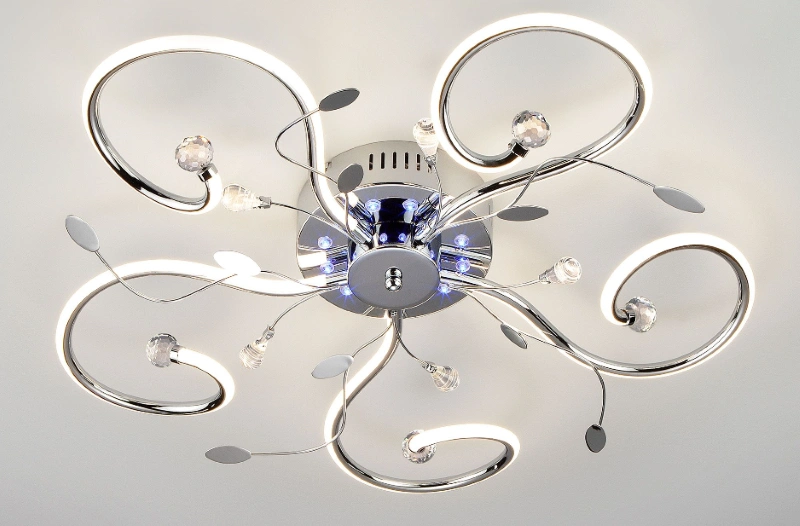 Лед люстра на пульті