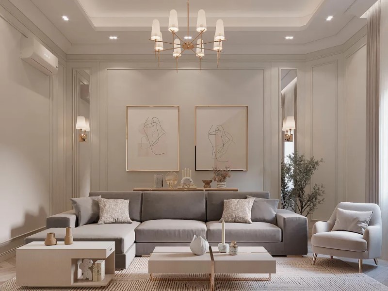 Люстра класика у вітальні